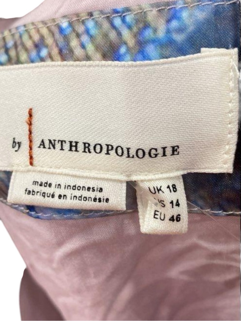 Anthropologie Women’s Midi Abstract Colorful Print Zip Skirt- Size 14 - Picture 7 of 14